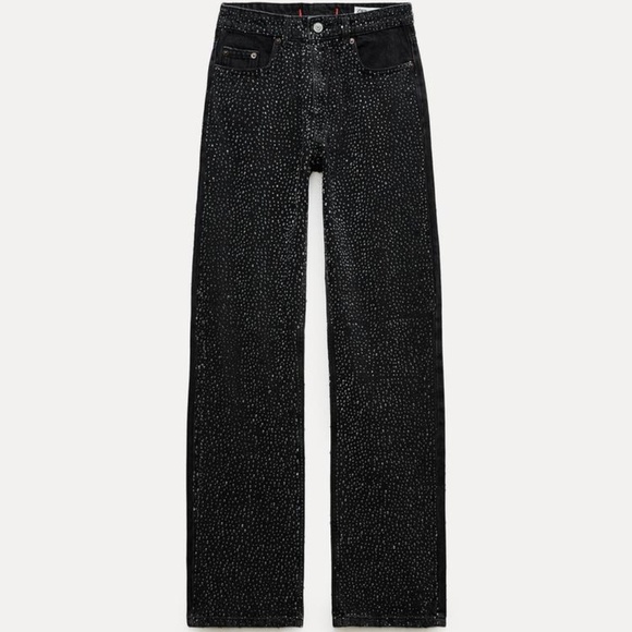 Straight Black RHINESTONEJeans